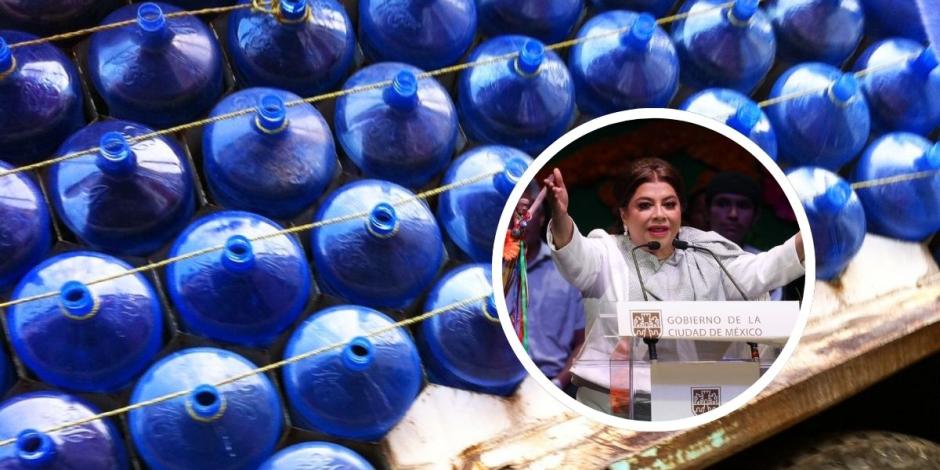 Garrafones de agua potable a bajo costo, así fue la promesa de Clara Brugada.