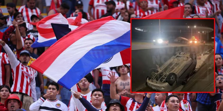 Fan de Chivas sufre terrible accidente en su camioneta