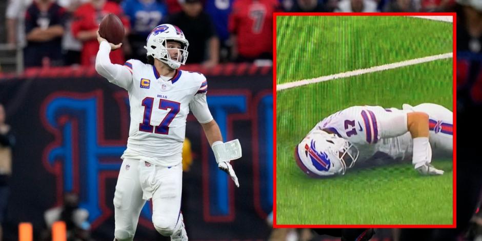 Josh Allen, de los Bills, sufre escalofriante golpe en la cabeza en la NFL