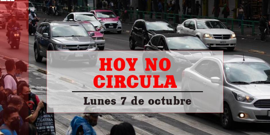 Así aplica el Hoy No Circula este lunes en la CDMX.