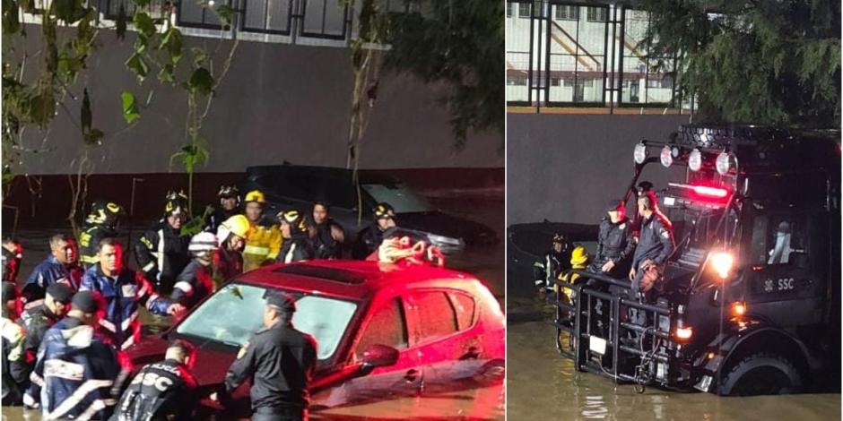 Lluvias intensas dejaron severas inundaciones en Milpa Alta.