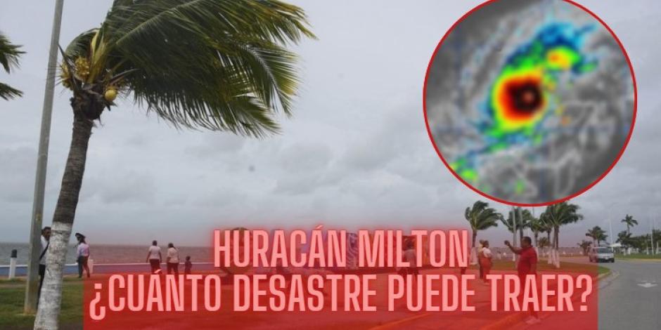 Así es como se ve el huracán Milton desde el espacio.