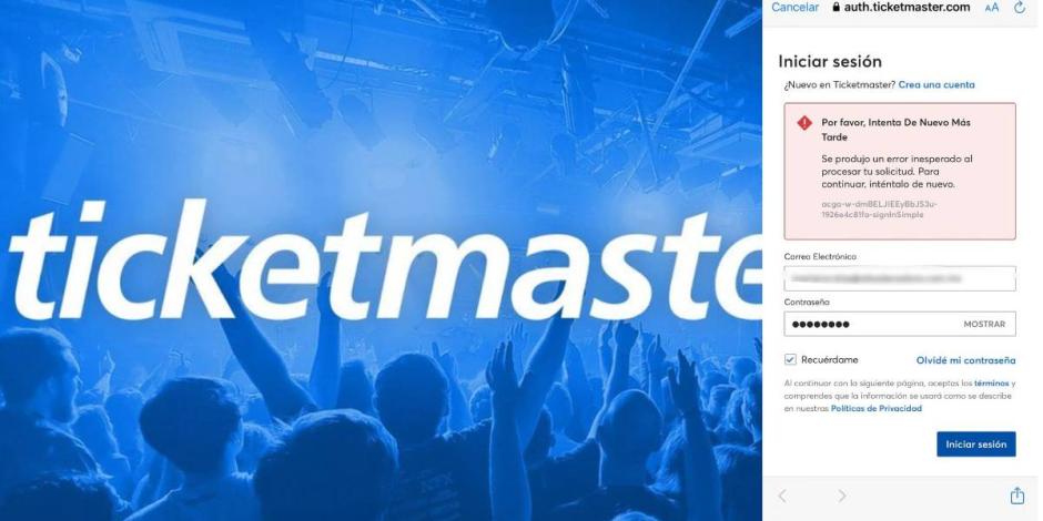 Ticketmaster se cayó