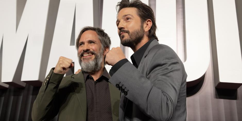 Gael García y Diego Luna, el martes pasado durante la premier de la miniserie.