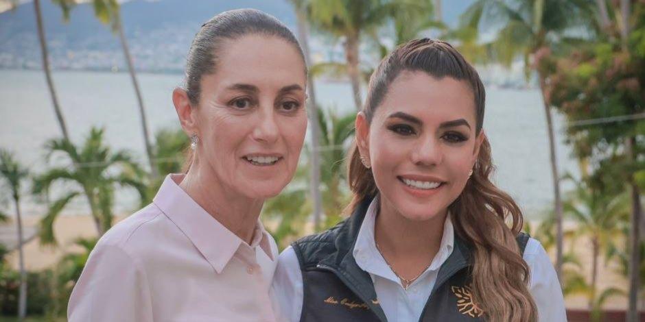 Evelyn Salgado y Claudia Sheinbaum se reúnen por segunda vez para evaluar afectaciones por 'John'.