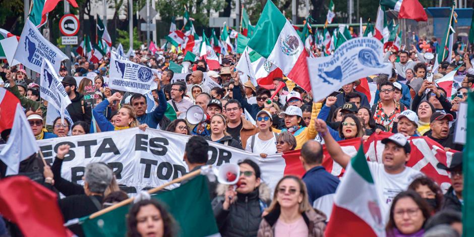 Manifestación contra la reforma al Poder Judicial, el pasado 1 de octubre, en calles de la Ciudad de México.