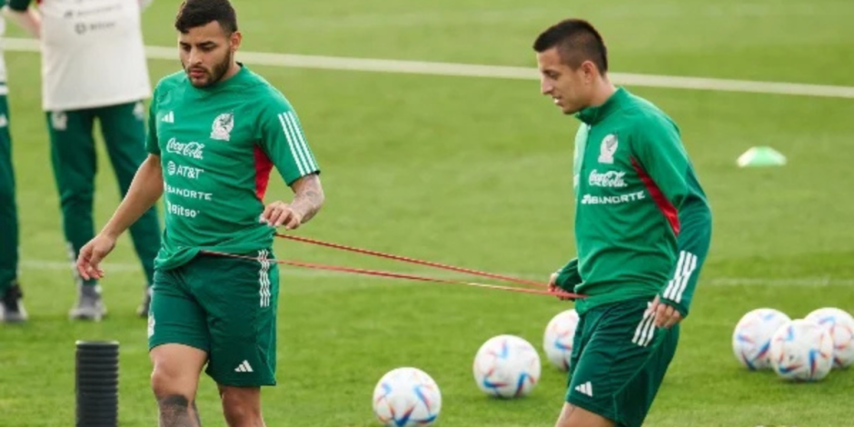 Alexis Vega y Roberto 'Piojo' Alvarado en concentración con la Selección Mexicana