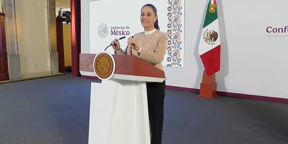 Conferencia de prensa de Claudia Sheinbaum, Presidenta de México.