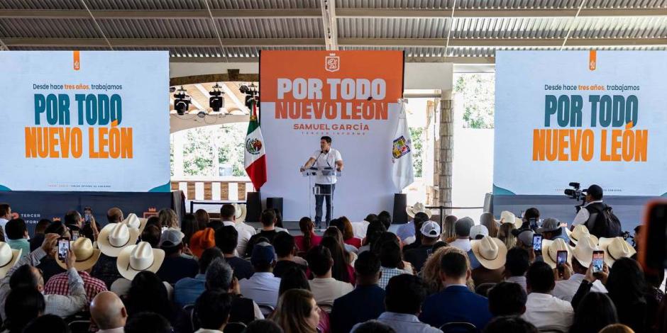 Samuel García destaca avances en el sur de Nuevo León.