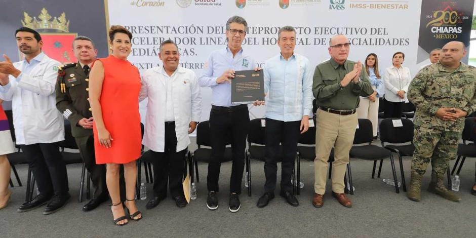 Rutilio Escandón presenta Anteproyecto Ejecutivo del Acelerador Lineal del Hospital de Especialidades Pediátricas IMSS-Bienestar.