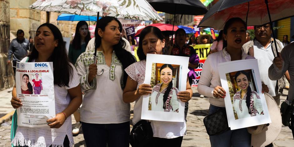 El 11 de octubre, familiares y activistas exigieron la presentación con vida de Sandra Domínguez.