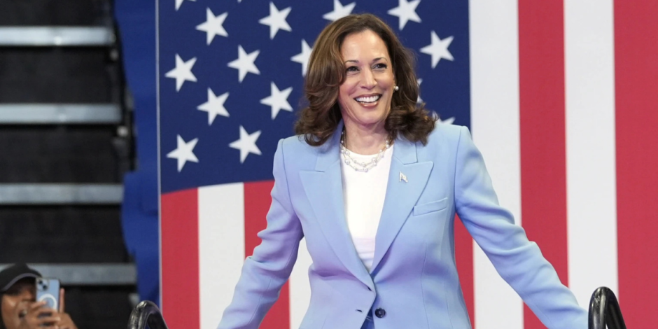 Kamala Harris, candidata a la presidencia de Estados Unidos en campaña en Atlanta