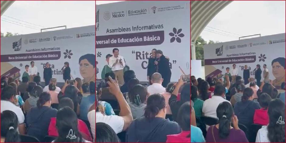 Claudia Sheinbaum y Delfina Gómez llevan la Beca de Educación 'Rita Cetina' al oriente del Edomex.