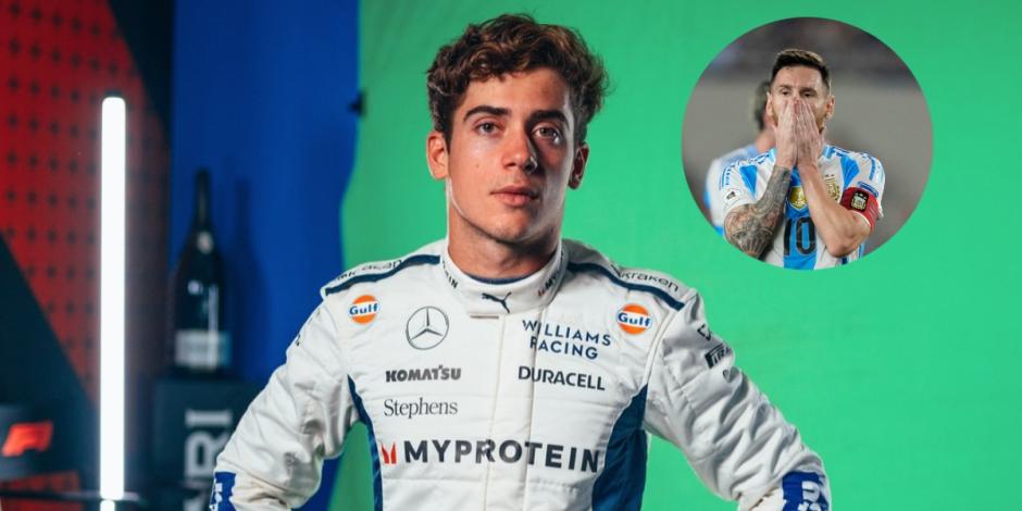 Franco Colapinto, piloto argentino de F1, no incluyó a Lionel Messi en su top 3 de deportistas argentinos favoritos.