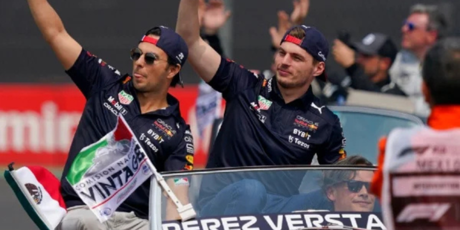 Checo Pérez y Max Verstappen en el Gran Premio de México