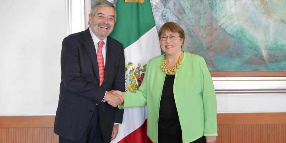 Juan Ramón de la Fuente se reunió con la expresidenta de Chile,