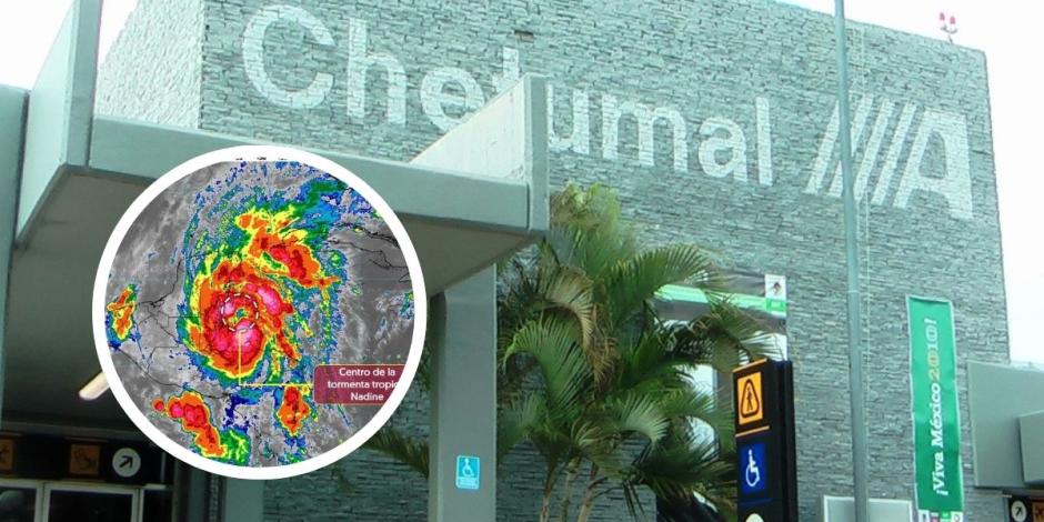 Tormenta tropical Nadine afecta algunos vuelos en Quintana Roo.