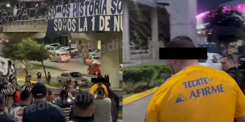 Un aficionado de Tigres fue golpeado por barristas del Monterey momentos antes del clásico regio.