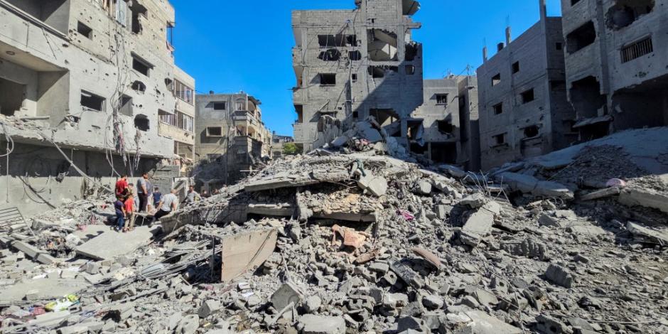 Ruinas en Beit Lahiya, tras el ataque israelí.