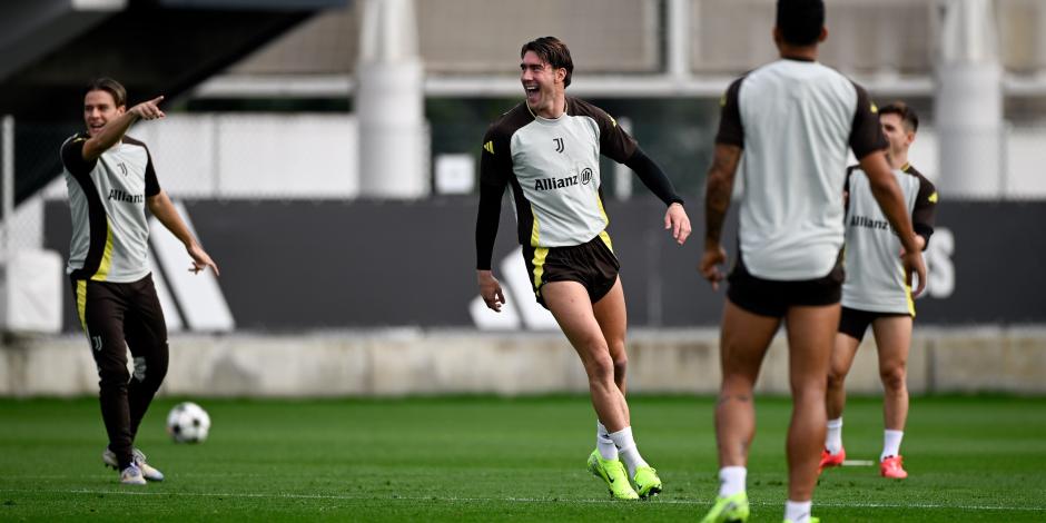 Jugadores de la Juventus en un entrenamiento