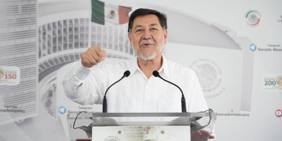 En la imagen, el presidente del Senado, Gerardo Fernández Noroña.