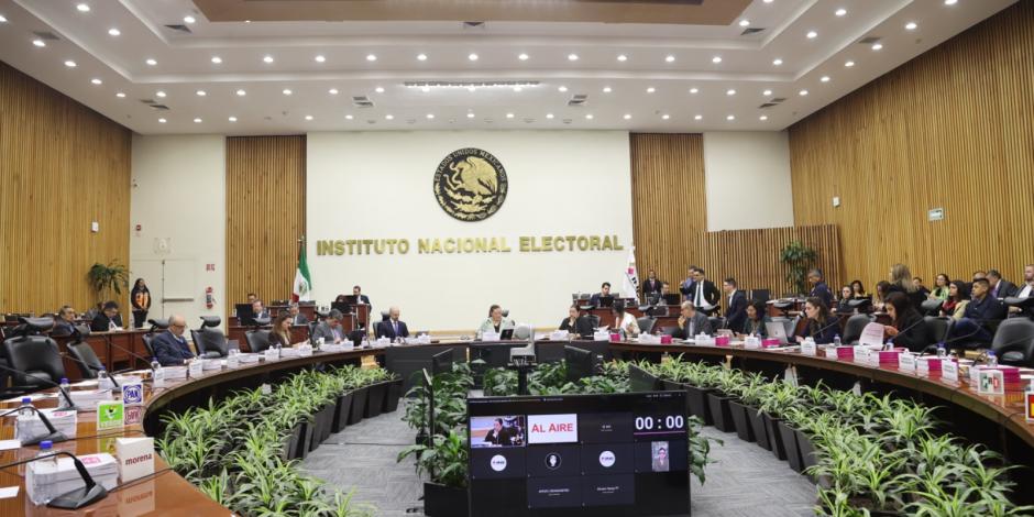 En la imagen, el Consejo General del Instituto Nacional Electoral.