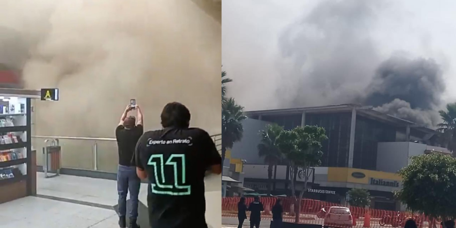 Impactantes imagenes del incendio al interior de una plaza comercial