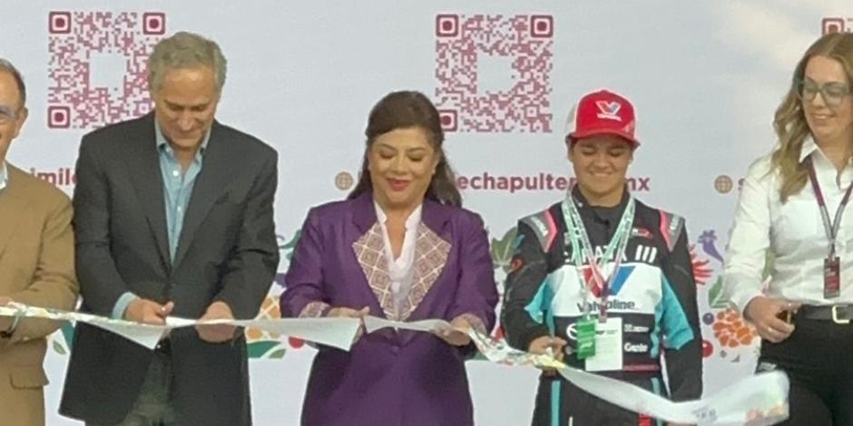 Clara Brugada cortó el listón para dar por inaugurado el Gran Premio de México 2024.