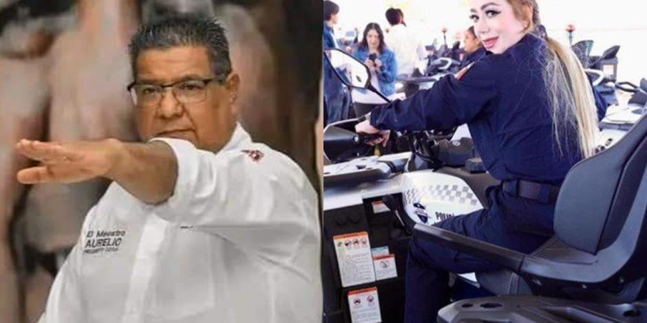 El exalcalde de Cotija, Aurelio Santos Contreras, y la directora de Seguridad Pública del municipio de  Angamacutiro, Michoacán, Lizbeth Romero, en imágenes compartidas por sus amigos y familiares en las redes sociales, ayer.