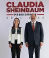 Claudia Sheinbaum y Lázaro Cárdenas Batel, ayer tras el anuncio.