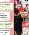 Mujer le pide a una pareja ser padrinos de útiles escolares. Foto: Especial