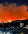 Incendio forestal en Viña del Mar, a unos 100 kilómetros de Santiago de Chile.