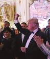 El expresidente Trump, durante  la celebración del Año Nuevo.