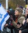 Protesta a favor de Israel en Londres.