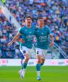 Gustavo del Prete celebra su primer gol con Mazatlán ante Cruz Azul