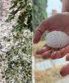 Reportan fuertes lluvias y caída de granizo.