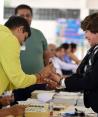 La gobernadora, Delfina Gómez, al votar el 2 de junio.