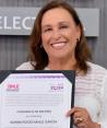 Rocío Nahle recibe constancia de mayoría como gobernadora electa de Veracruz.