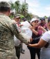 La gobernadora Mara Lezama agradece a Sedena labores de apoyo y rescate en Chetumal.