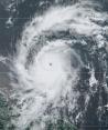 Imagen satelital del huracán Beryl.