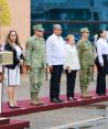 La gobernadora de Guerrero, Evelyn Salgado durante la conferencia de prensa