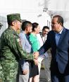 Cuauhtémoc Blanco previo a una reunión en materia de seguridad, ayer.