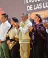 Horacio Duarte Olivares y autoridades locales celebran la apertura del evento en Amecameca.