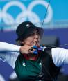 Alejandra Valencia en una de sus competencias en Juegos Olímpicos París 2024