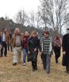 La Gobernadora Delfina Gómez en el recorrido.