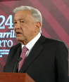 AMLO durante su conferencia matutina.