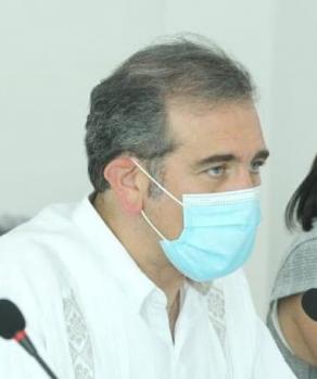Lorenzo Córdova, consejero presidente del INE (centro izq.), en reunión con autoridades electorales de Quintana Roo.