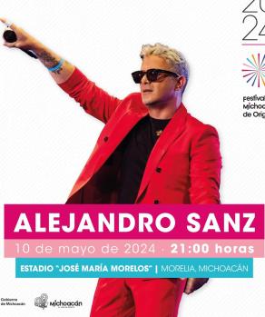 Cartel de la presentación del cantante español.