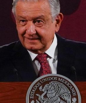 Andrés Manuel López Obrador, presidente de México, durante una conferencia matutina.