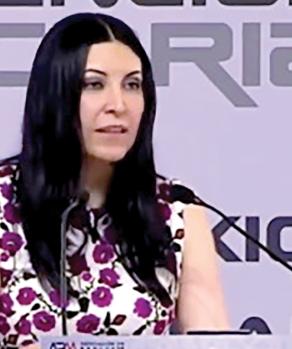 Victoria Rodríguez, gobernadora del banco central, ayer.